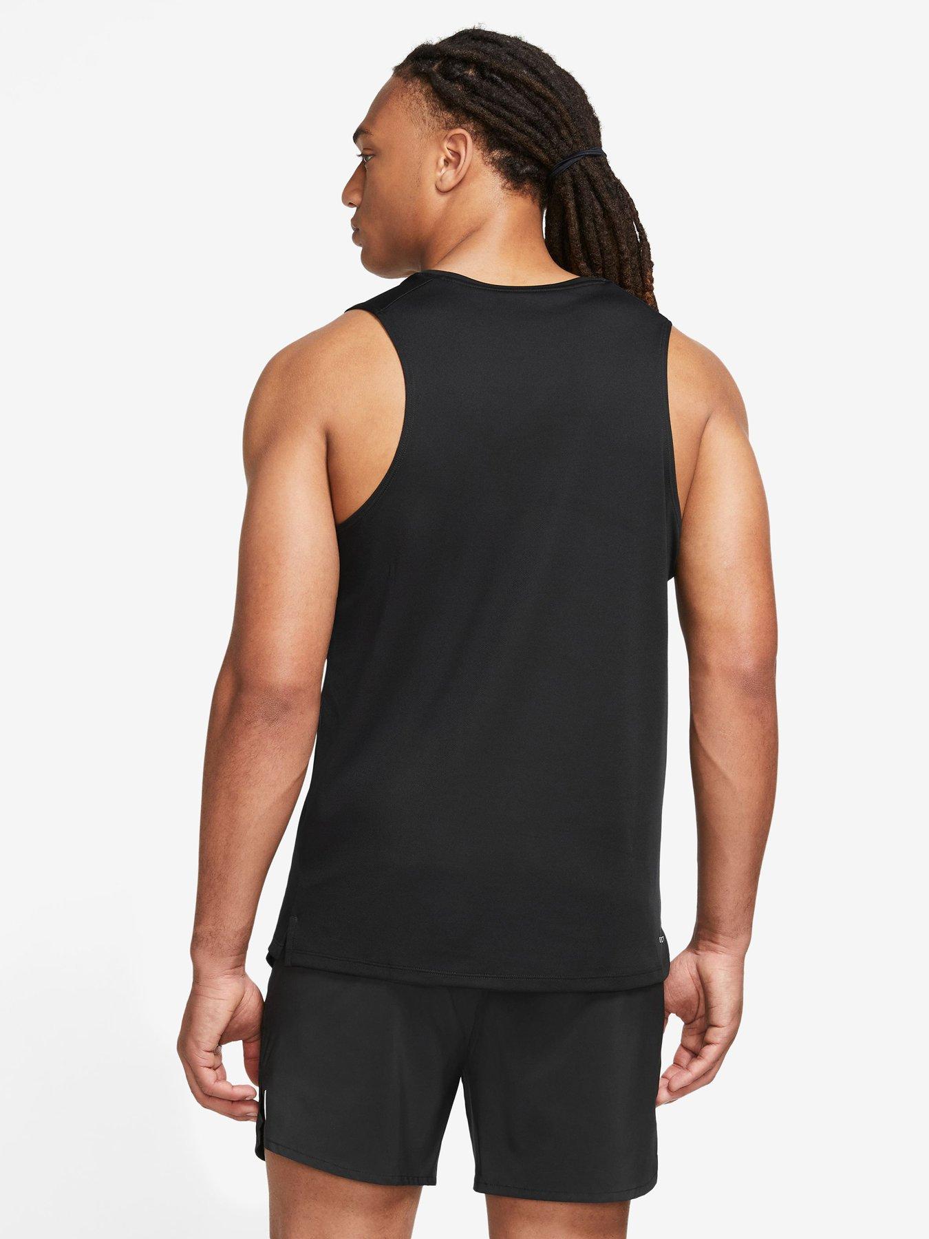 Nike Run Miler Vest Black very.co.uk