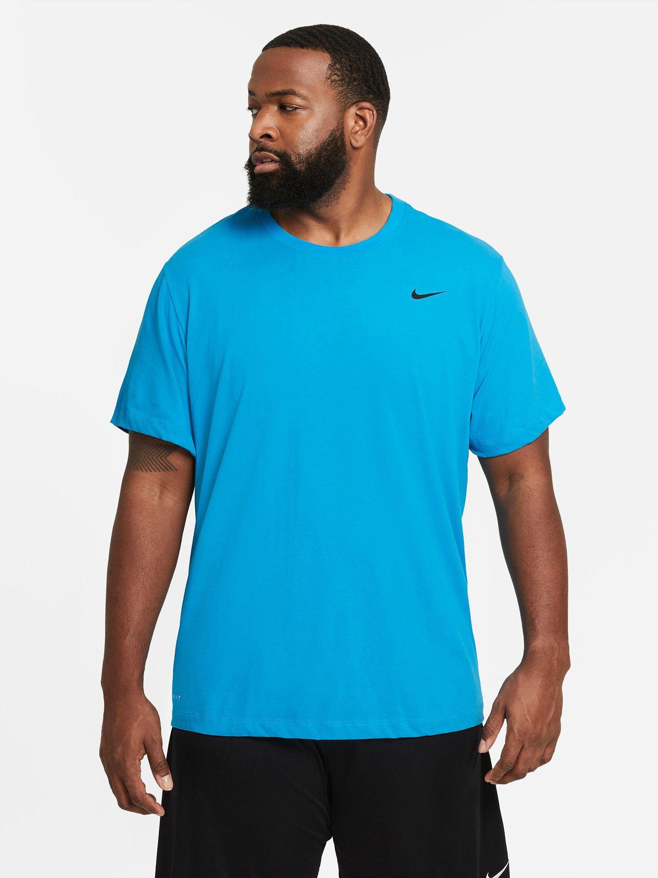 Royal blue nike dri fit outlet shirt