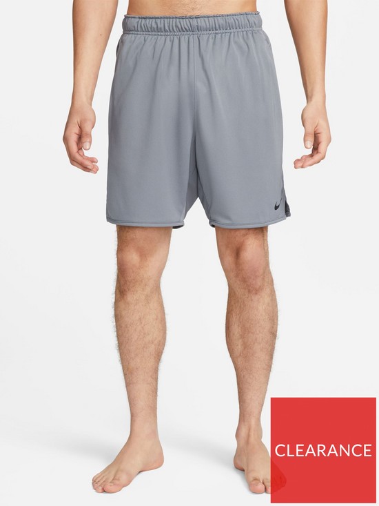 front image of nike-train-totality-7-inch-unlined-knit-shorts-grey