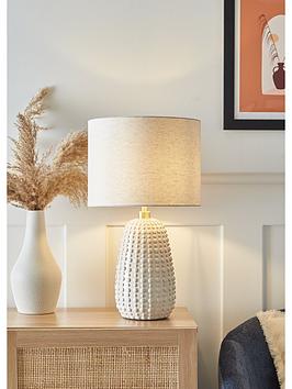 Product photograph of Very Home Casa Dot Table Lamp - Nude from very.co.uk