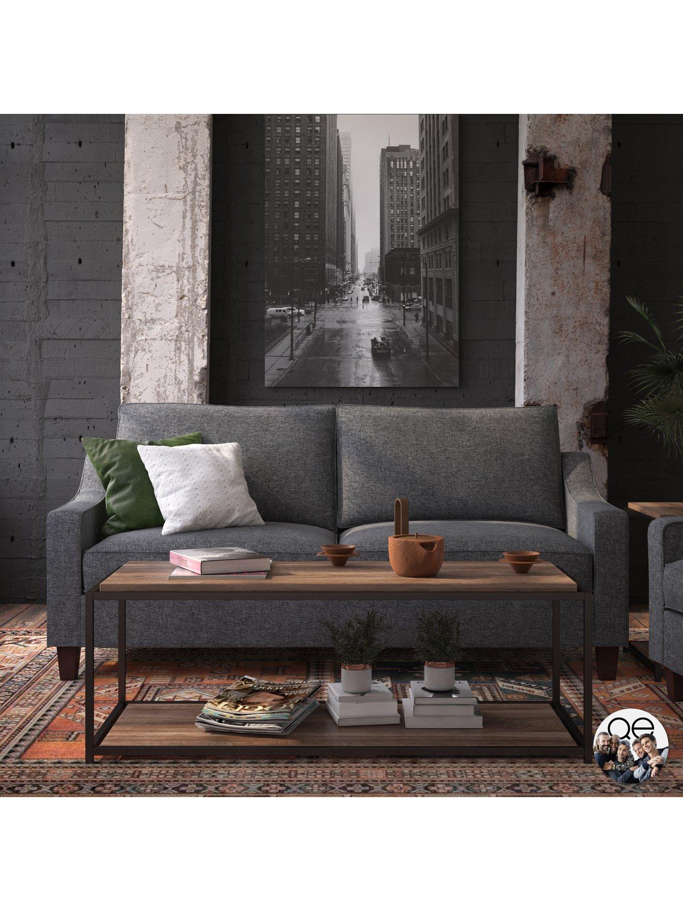 Product photograph of Queer Eye Luke Sofa - Grey Linen from very.co.uk