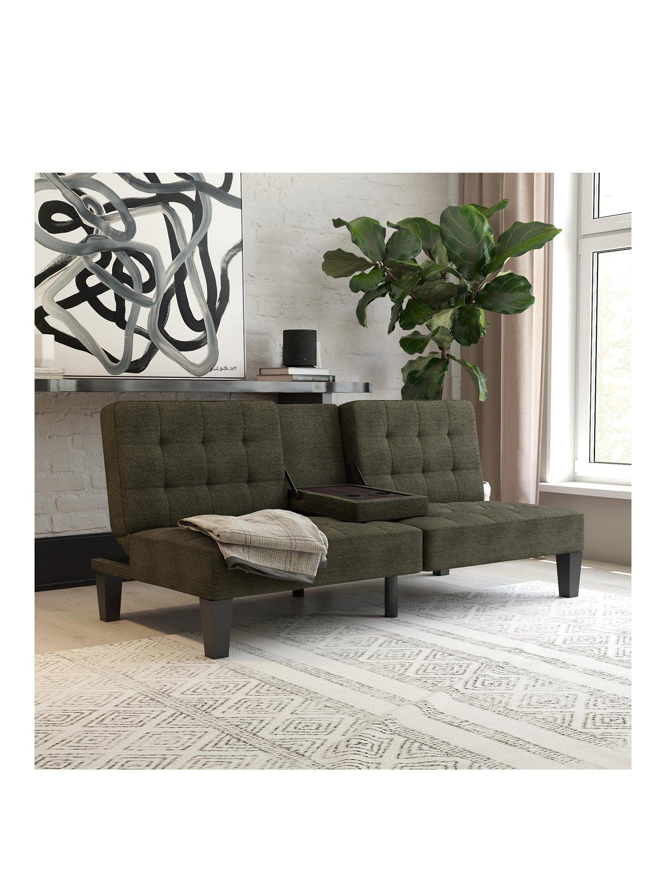 Adalynn Convertible Linen Futon Grey
