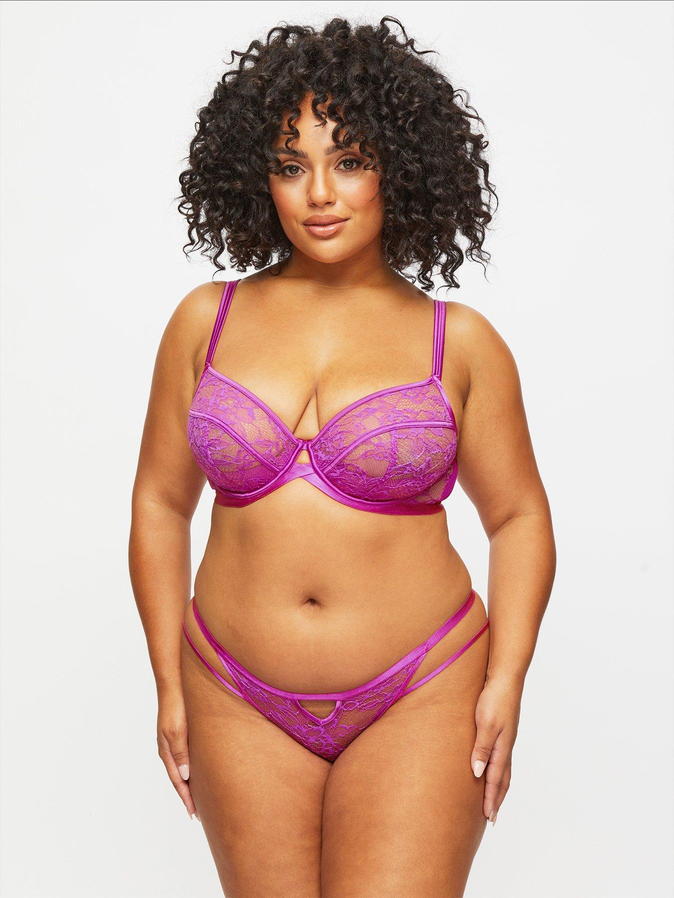 Ivory Rose: Radiant Purple High Apex Triangle Bikini