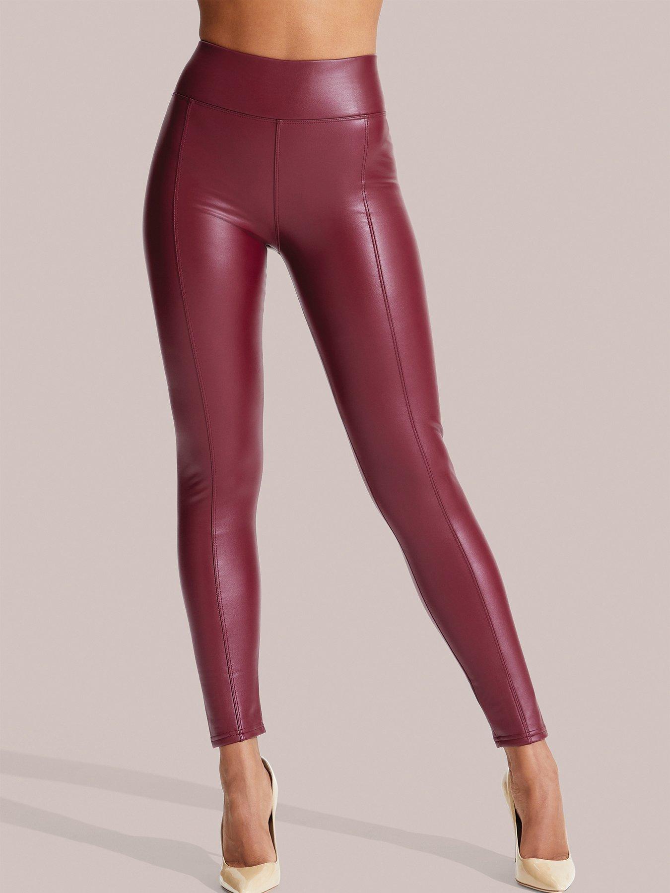 Ann Summers Bodywear Apparel The PU Seamed Leggings - Bright Red | very ...