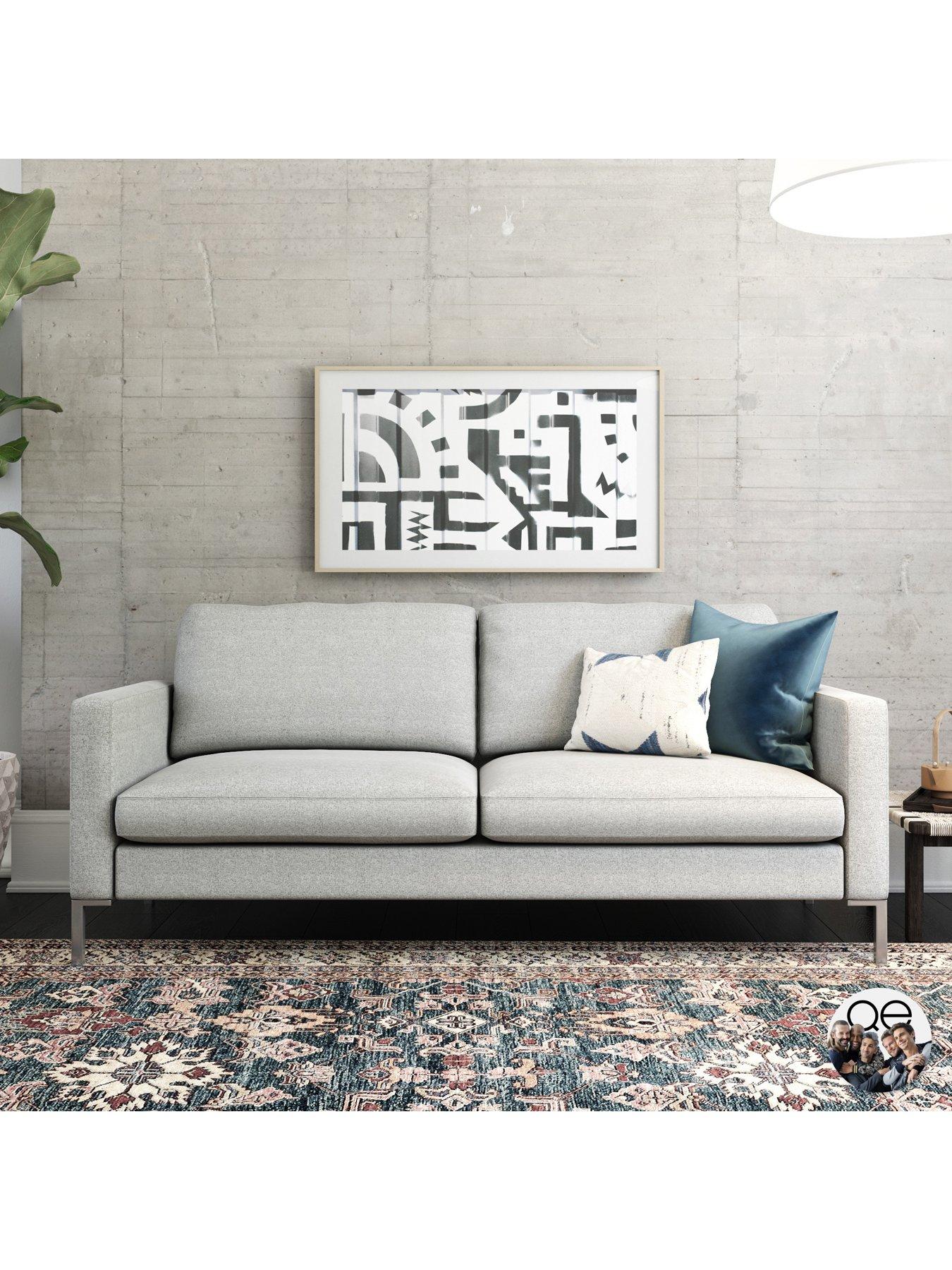Product photograph of Queer Eye Qe Fabry Linen Sofa - Grey from very.co.uk