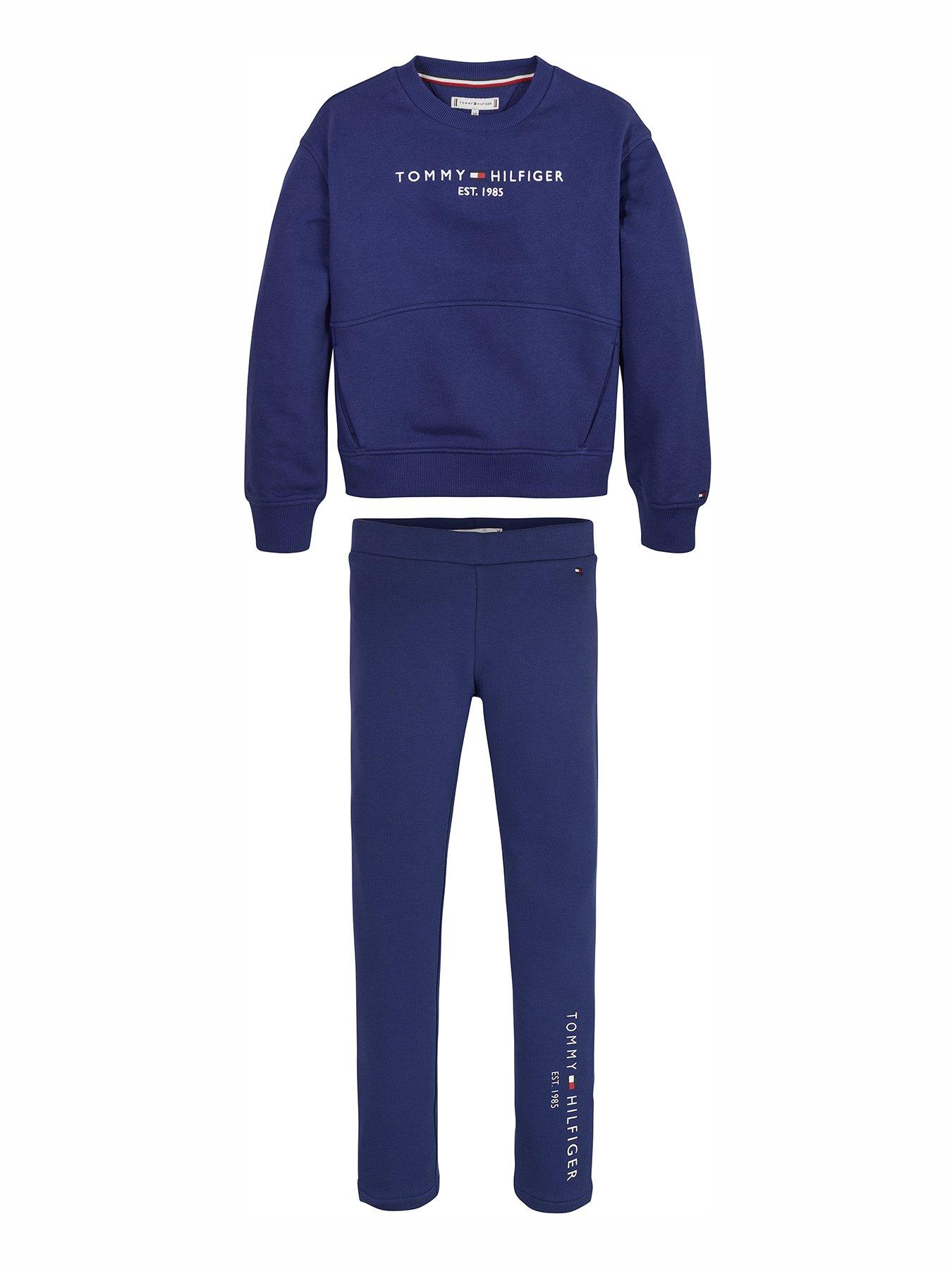 Girls Essential Long Sleeve Top and Legging Set Blue