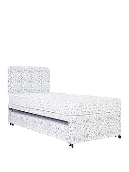 Product photograph of Airsprung New Star Print Divan Set With Guest Bed Headboard And Mattress from very.co.uk