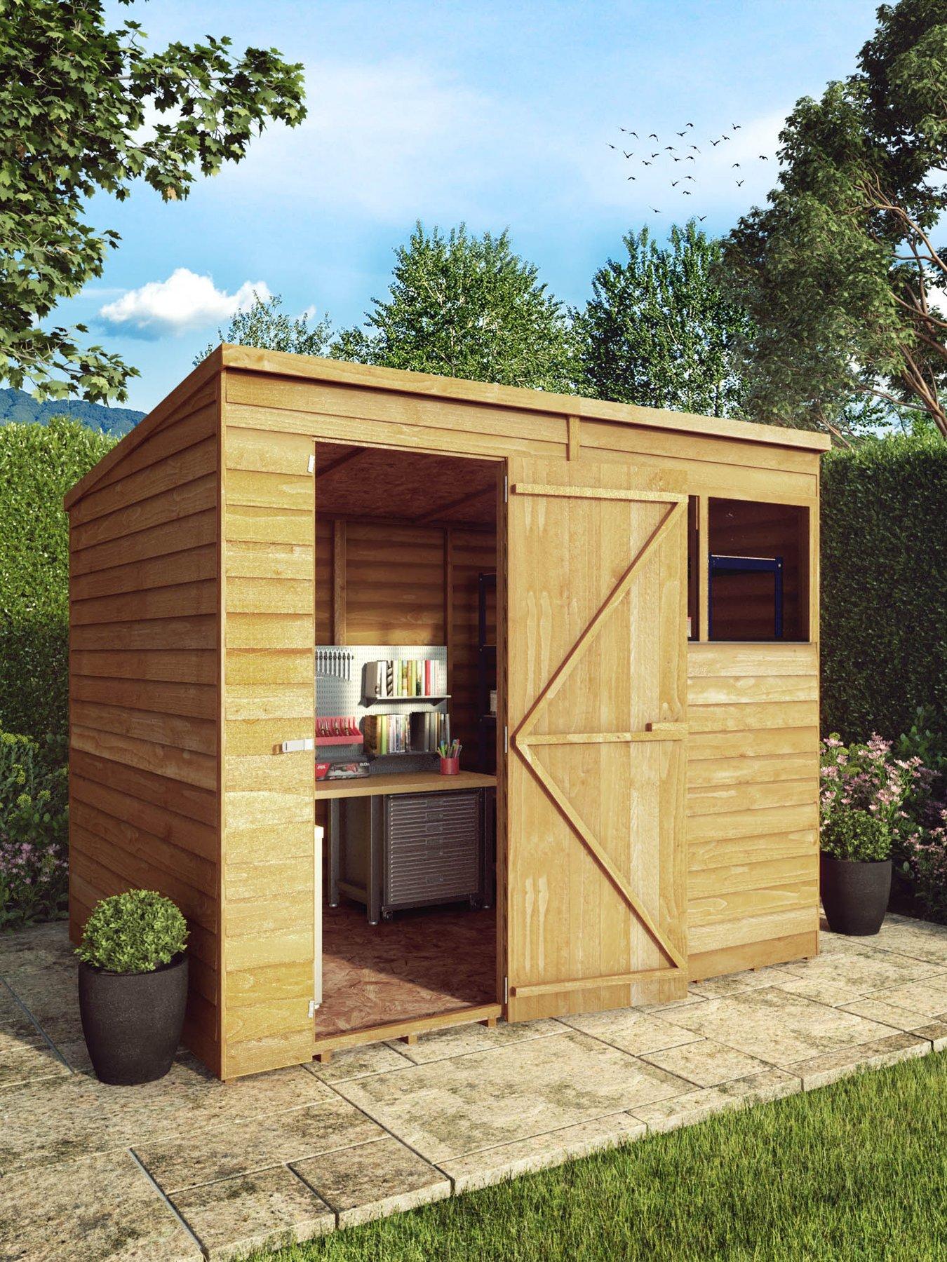 Product photograph of Mercia 8 X 6 Overlap Pent Garden Shed from very.co.uk
