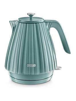Product photograph of Delonghi Ballerina Kettle - Green from very.co.uk