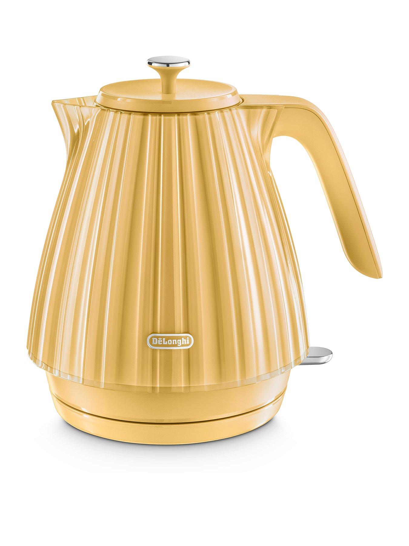 Product photograph of Delonghi Ballerina Kettle - Yellow from very.co.uk