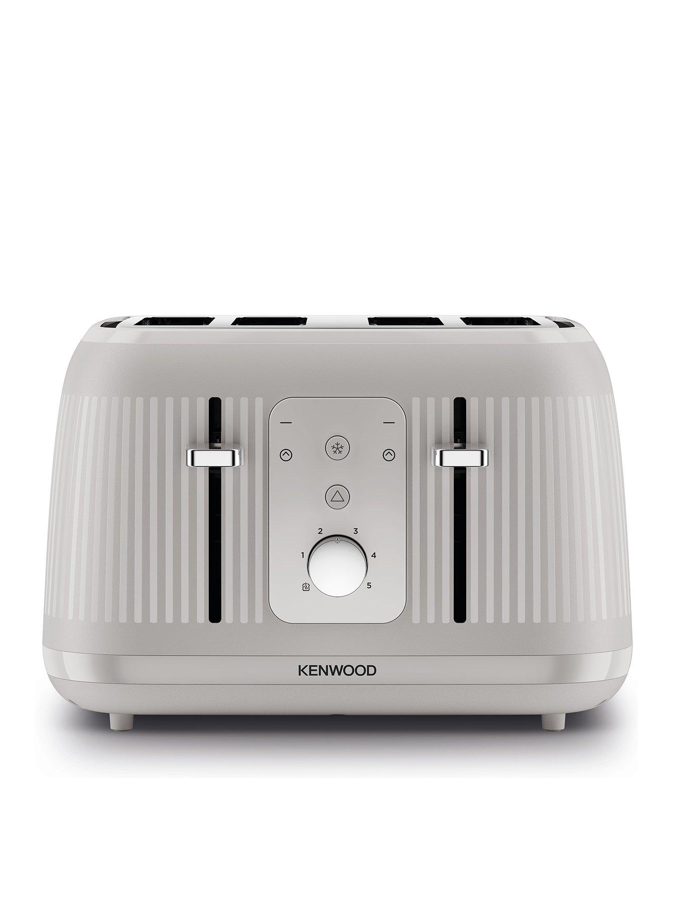 Product photograph of Kenwood Dawn Toaster 4 Slot Tfp09 000cr - Oatmeal Cream from very.co.uk