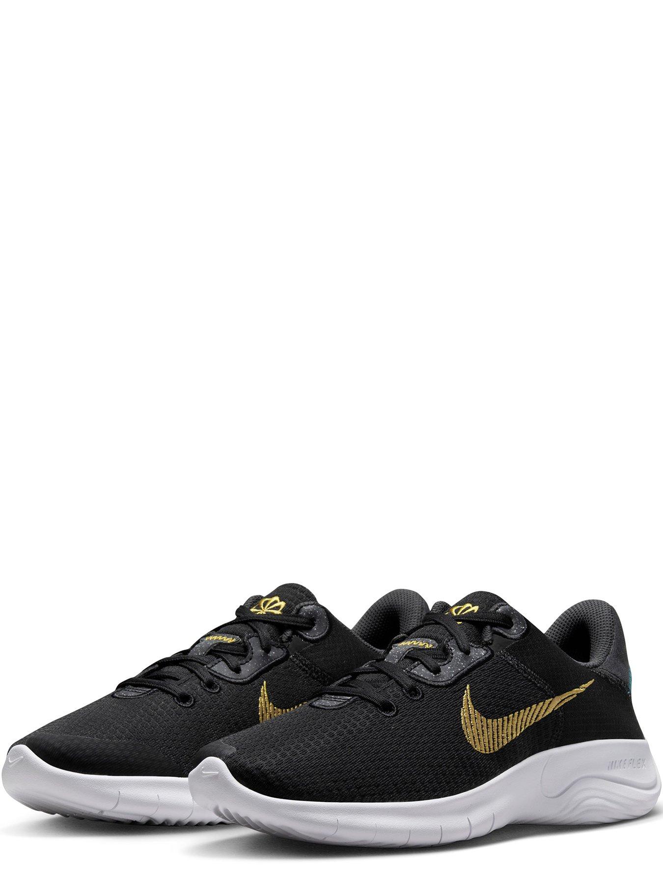 Nike flex best sale black and gold