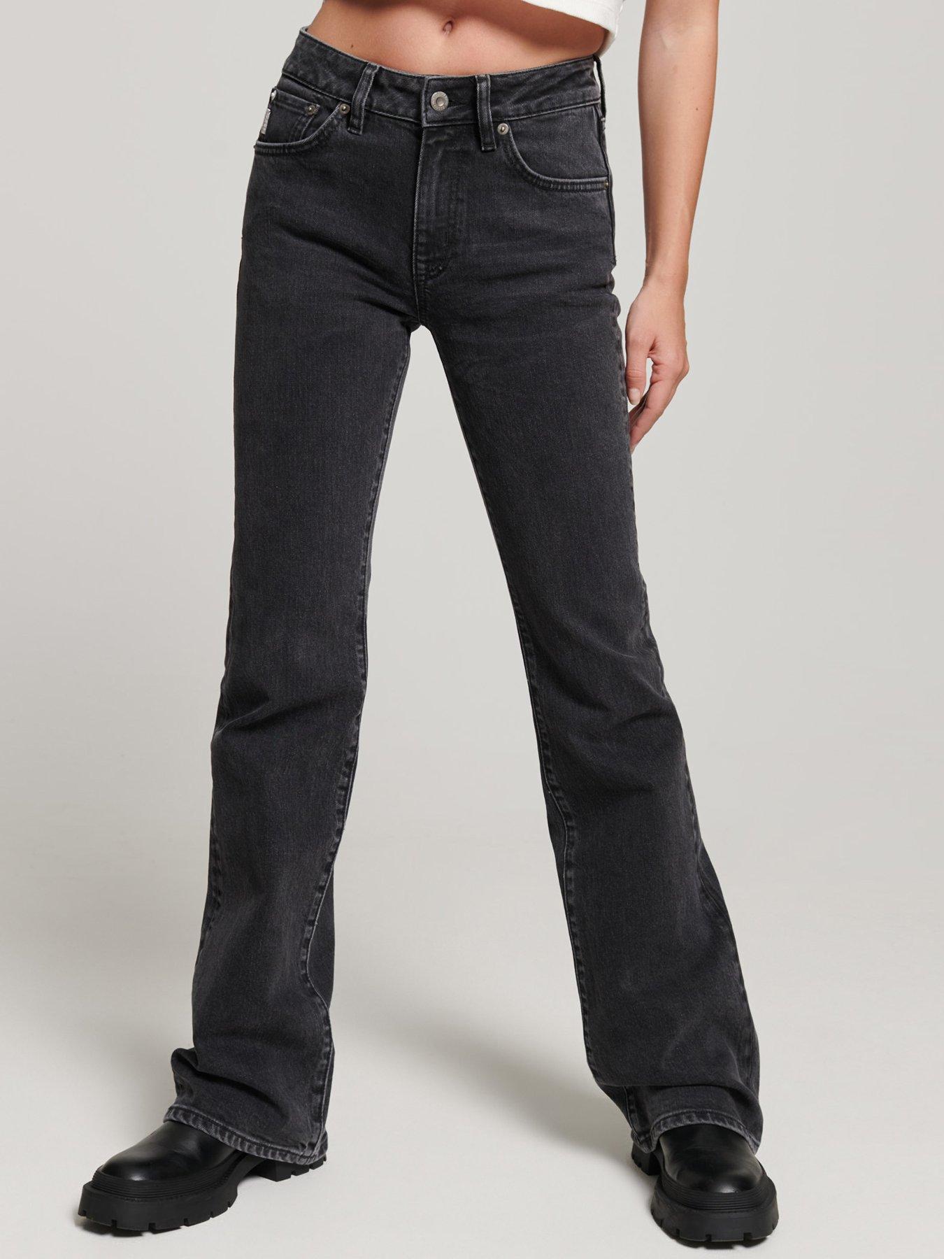 Superdry HIGH RISE - Jeans Skinny Fit - black coated/black denim 