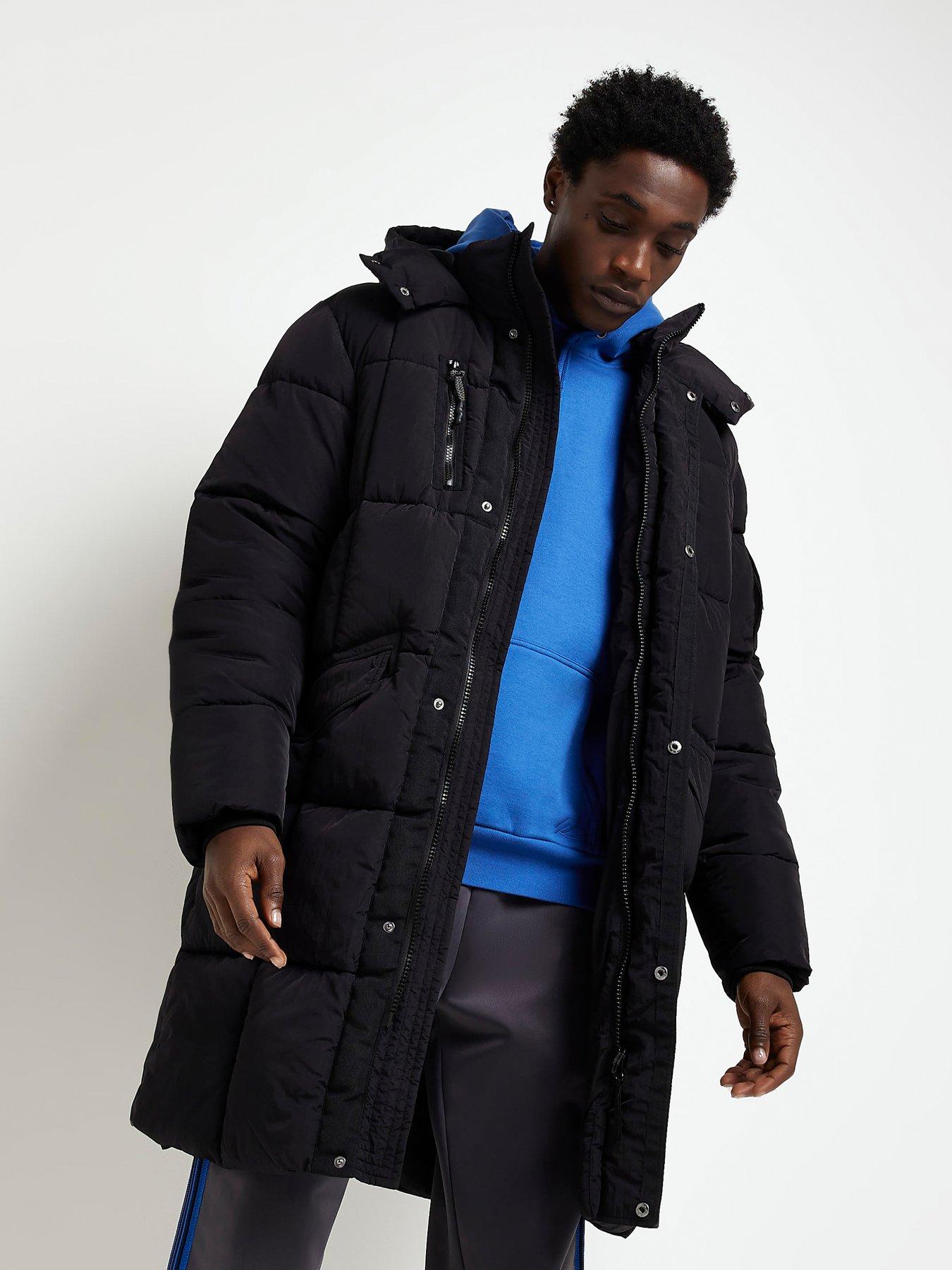 river island black parka