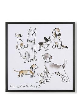 Product photograph of Art For The Home Home Is Where The Dog Is Framed Print from very.co.uk