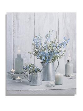 Product photograph of Art For The Home Something Blue Led Canvas Wall Art from very.co.uk