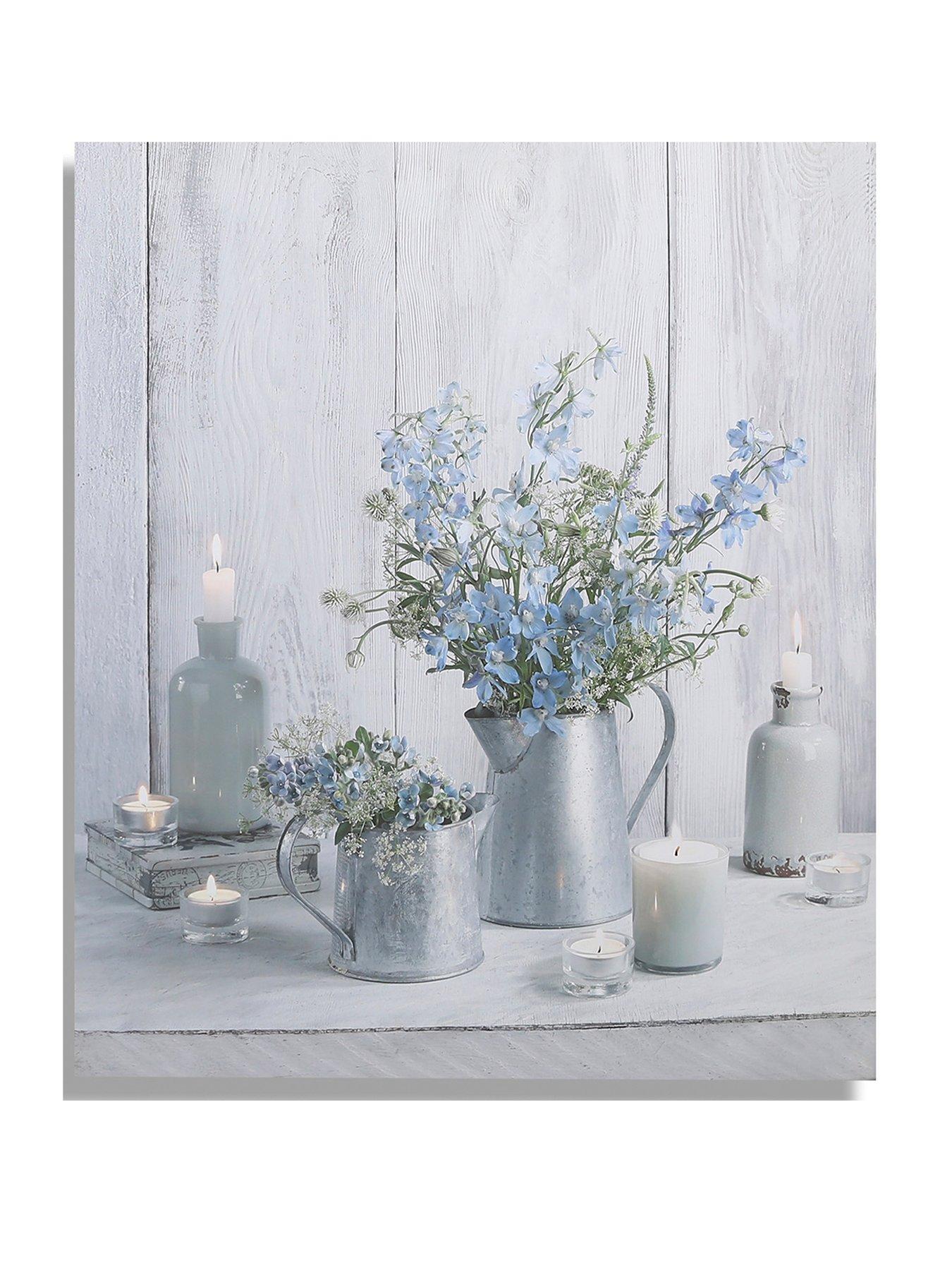 Art For The Home Something Blue LED Canvas Wall Art