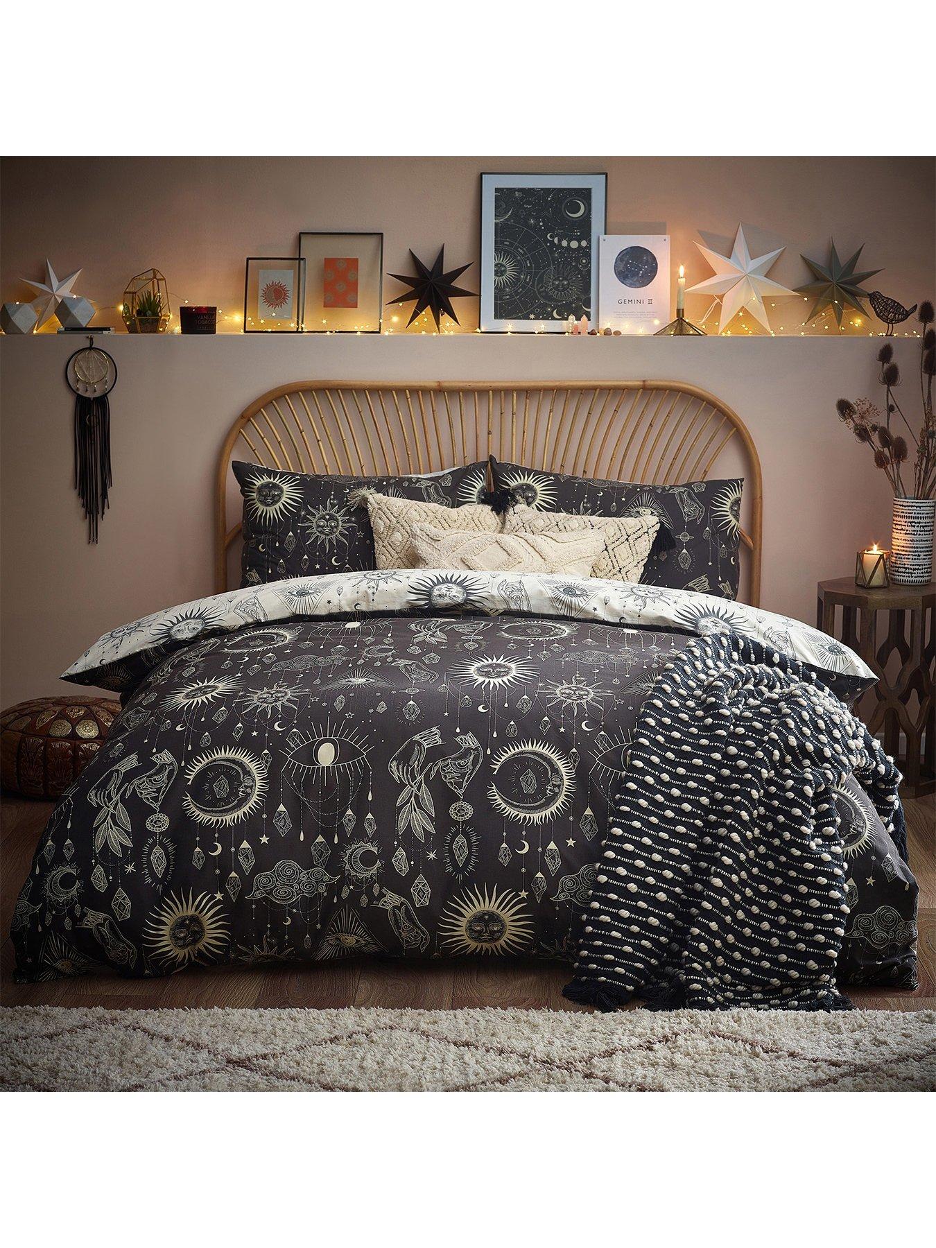 Product photograph of Furn Constellations Duvet Cover Set - Monochrome from very.co.uk