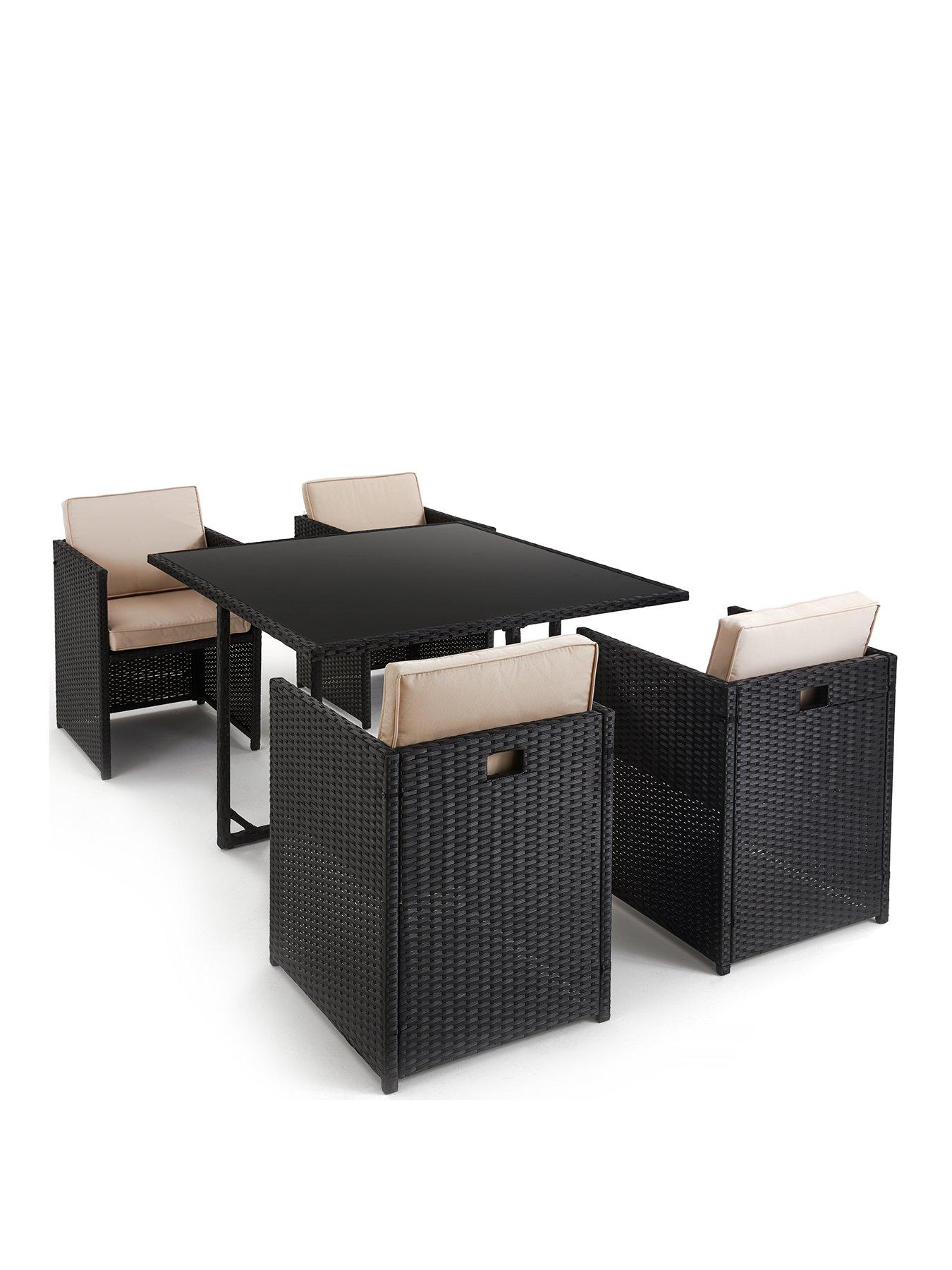 Argos rattan discount cube dining set