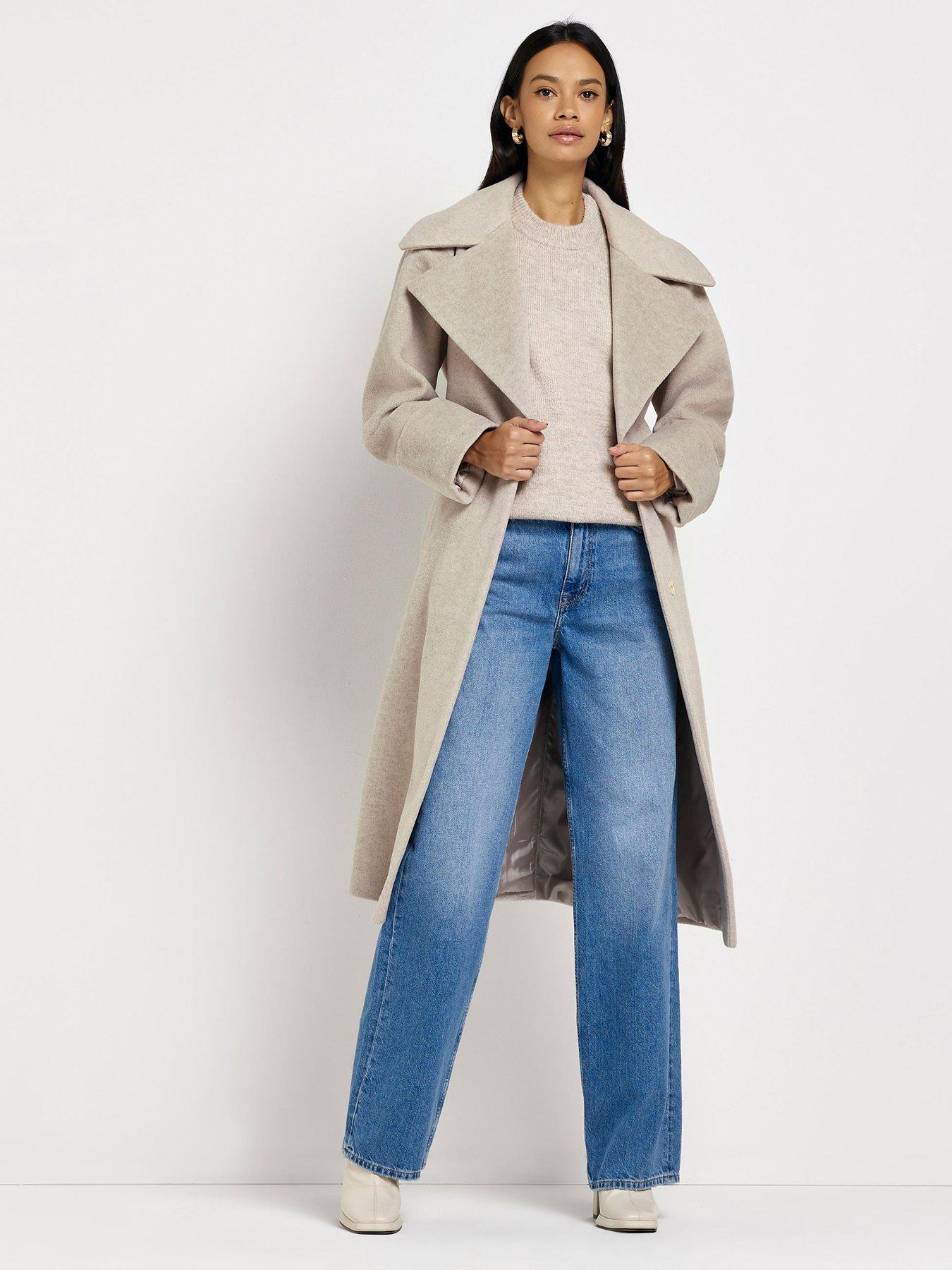 River island store belted coat