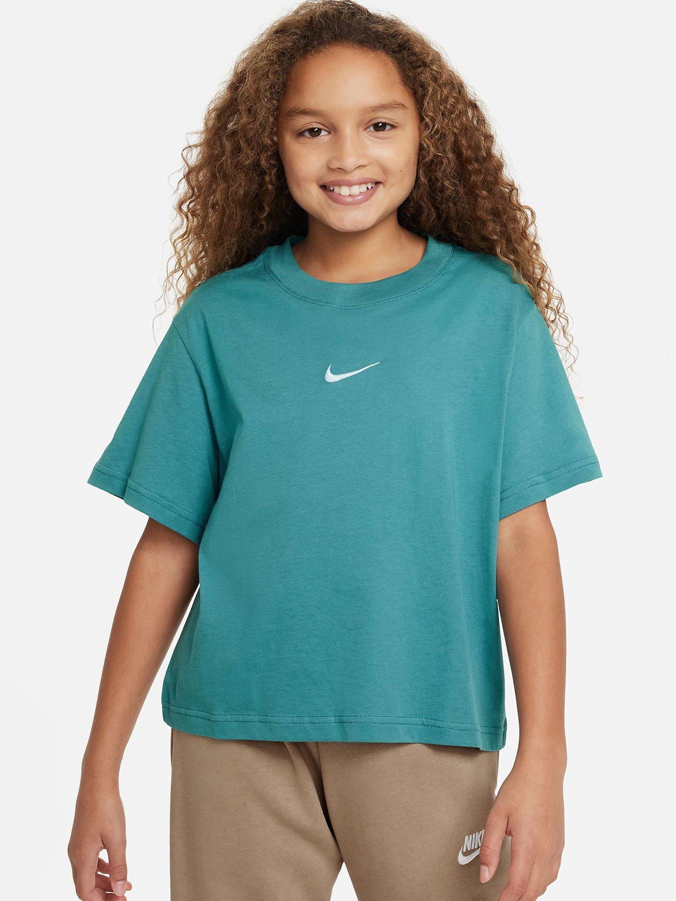 Nike Older Girls Sportswear Essentials Boxy T-Shirt - Green