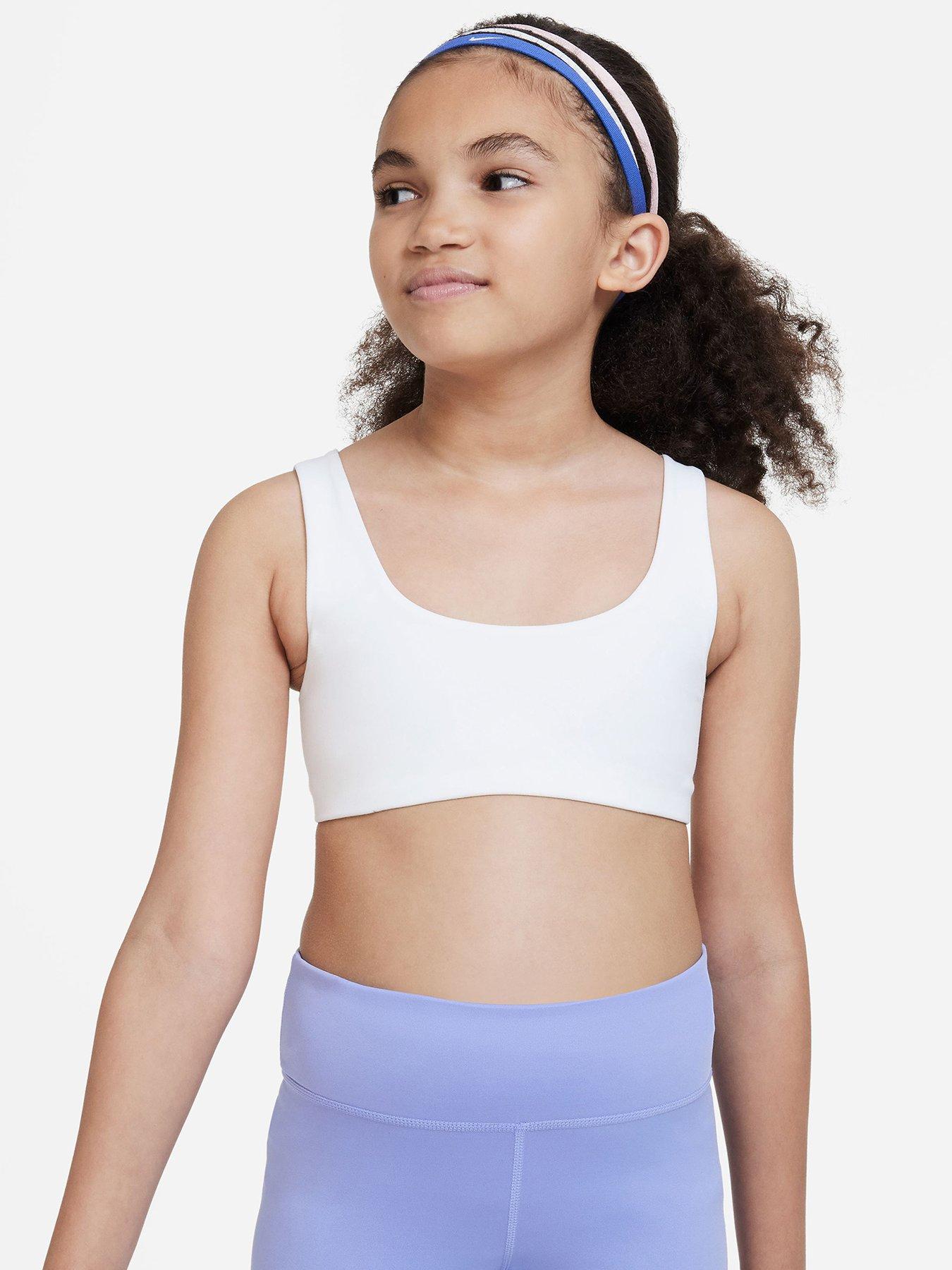  Nike Girl's Swoosh Bra (Little Kids/Big Kids) Black/White SM (8  Big Kid): Clothing, Shoes & Jewelry