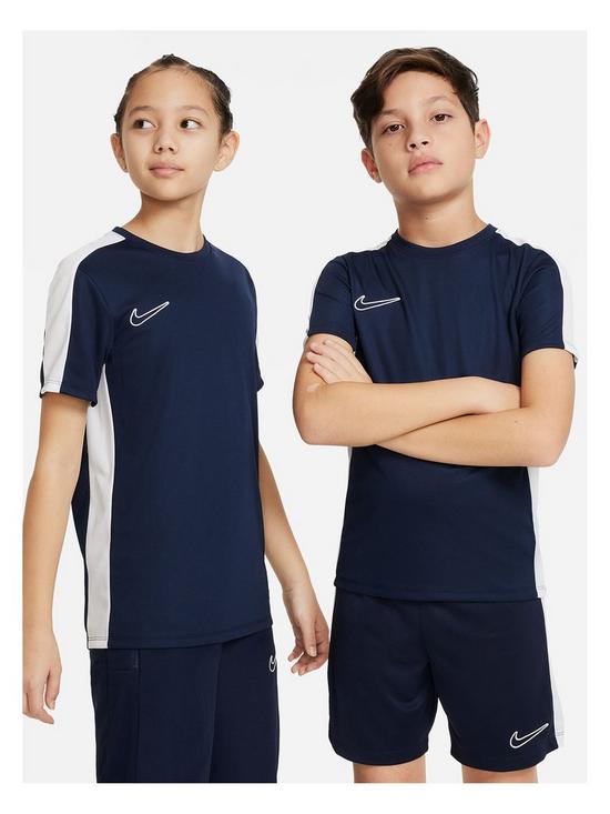 front image of nike-junior-academy-23-dry-t-shirt-navy