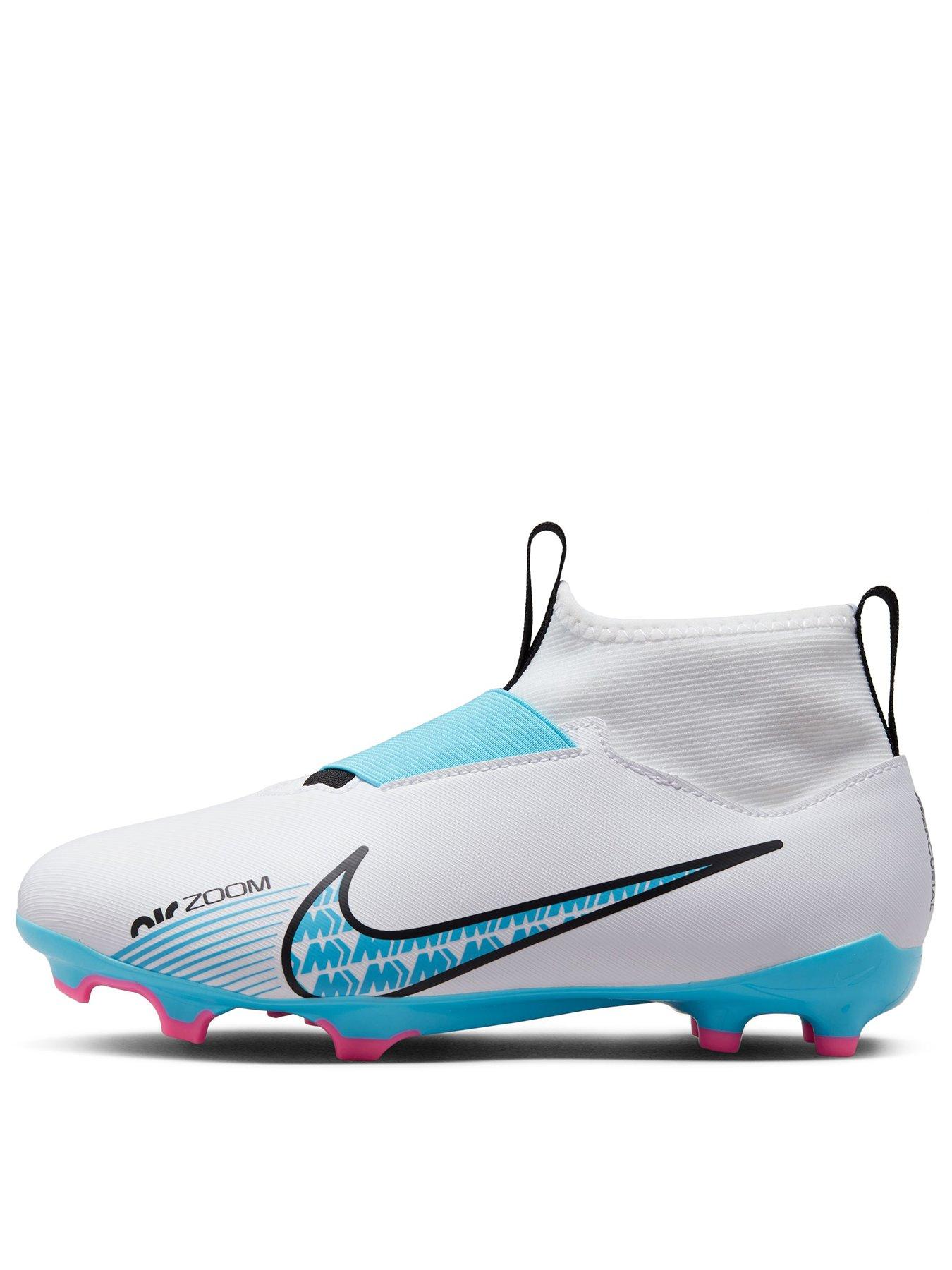 marrón saltar Incierto Nike Junior Mercurial Superfly 8 MG Academy Football Boots - White/Baltic  Blue | very.co.uk