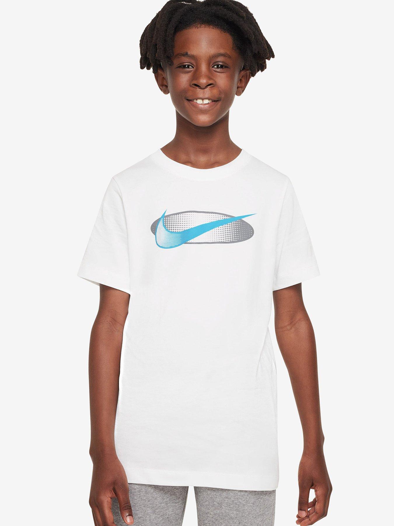 Older Boys Sportswear Core Brandmark T-Shirt - White