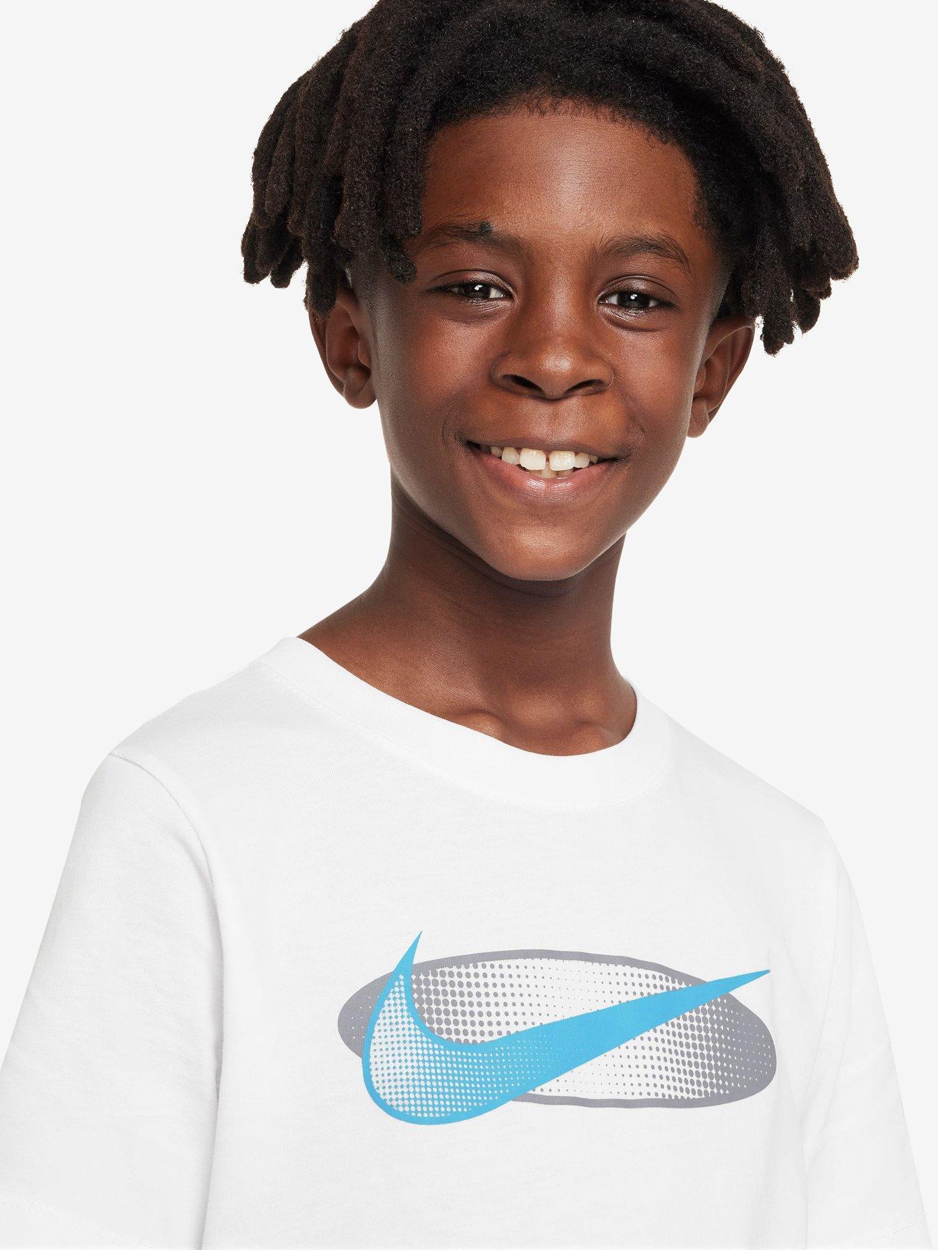 white nike shirt kids