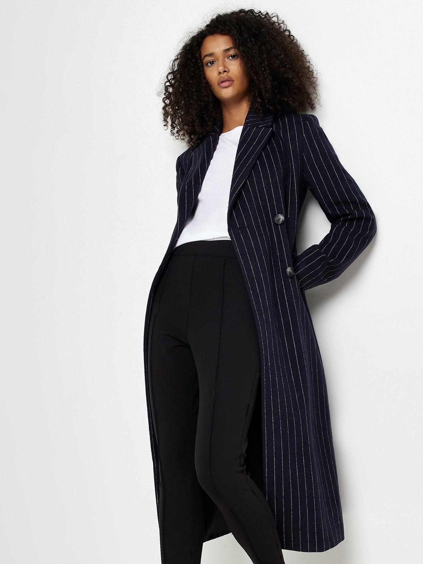 Super Cinched Waisted Coat - Navy