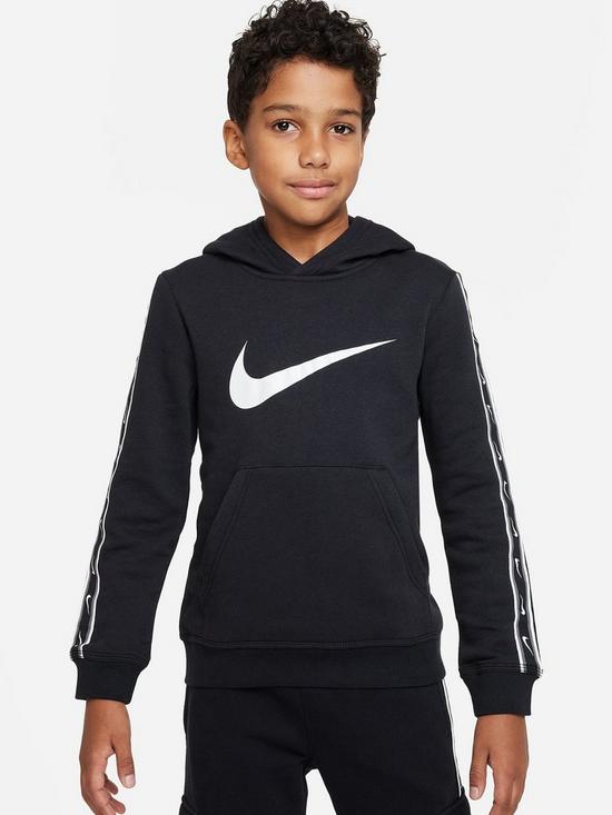 Nike Older Boys Sportswear Repeat Swoosh Overhead Hoodie - Black | very ...