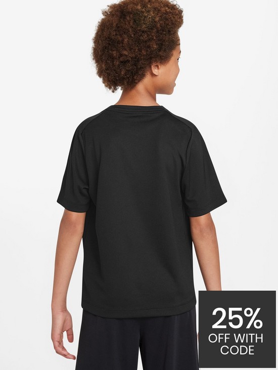 back image of nike-older-boys-dri-fit-multi-graphic-t-shirt-blackwhitenbsp