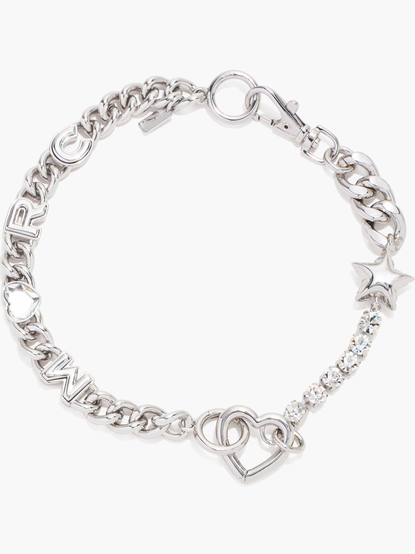 MARC JACOBS The Heart Chain Necklace - Silver | very.co.uk