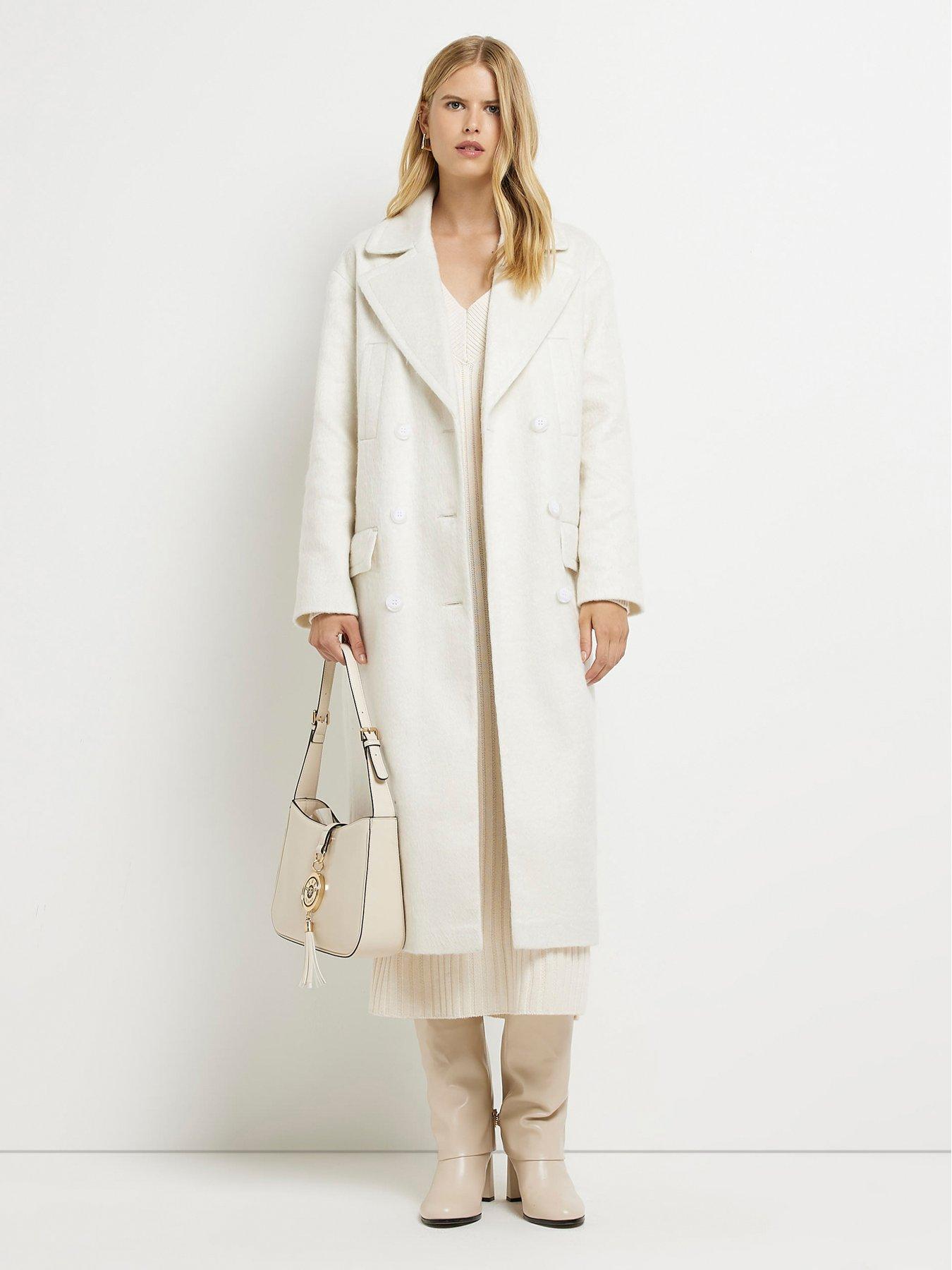 Cream oversized outlet coat