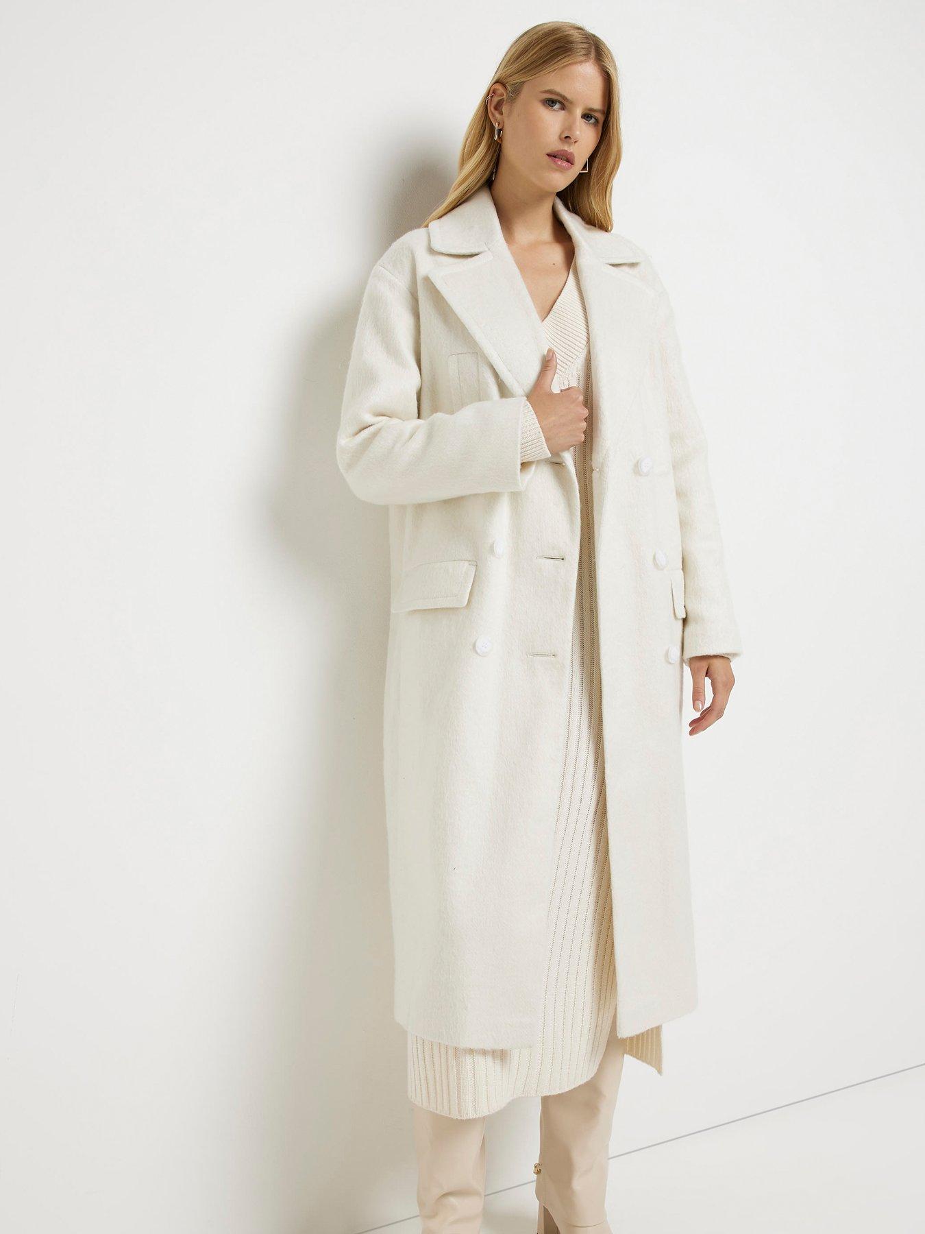 River island cheap cream coat