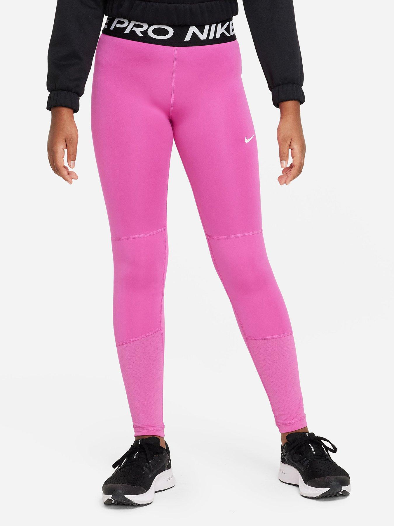 Nike Older Girls Pro Leggings - Pink