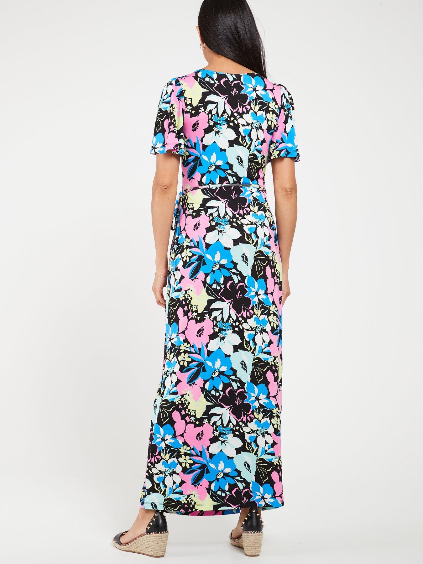 Women's Sleeveless Ruffle Maxi Dress – Summer Holiday & Garden Party Dress, Pull-On Design