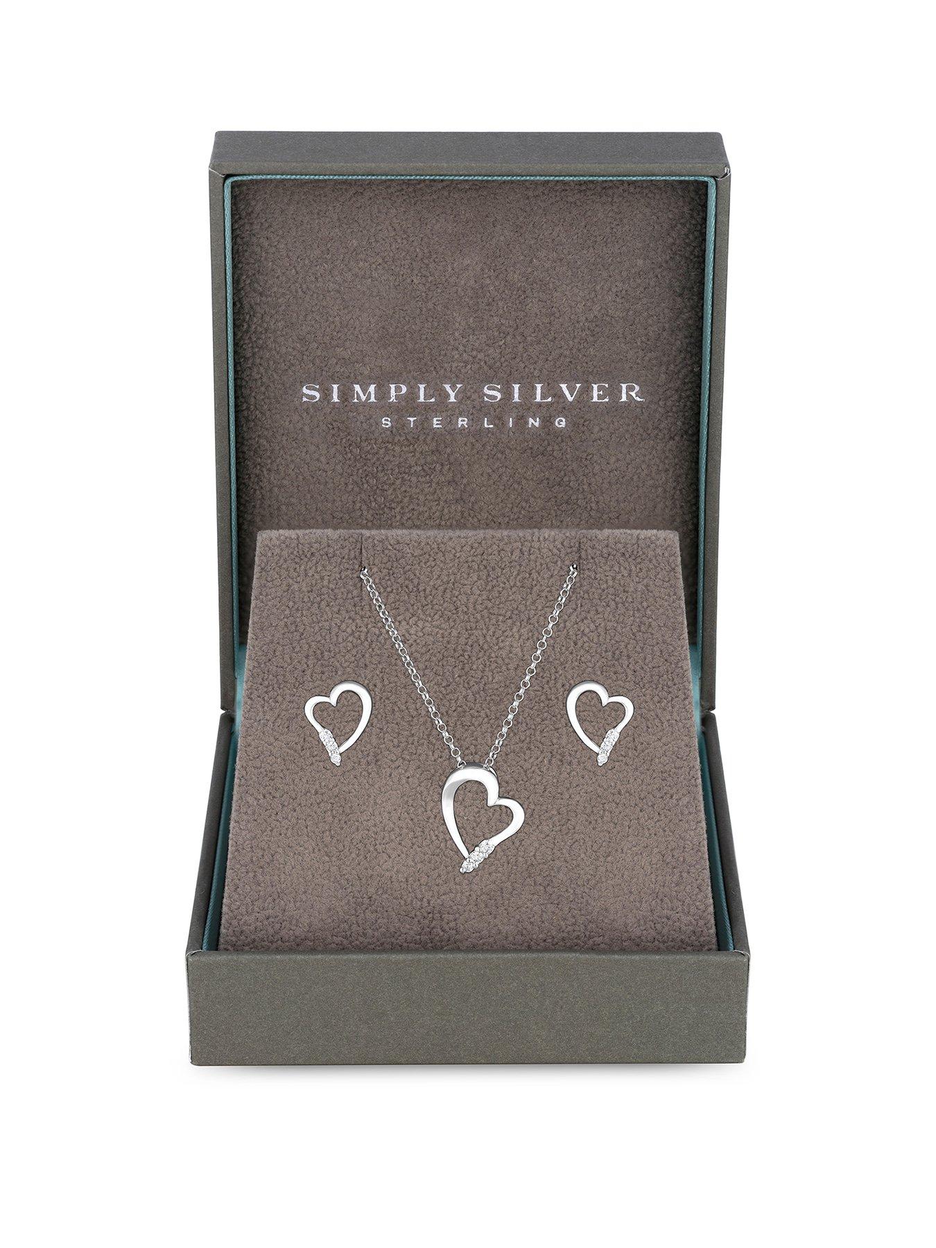undefined Sterling Silver 925 Heart Set