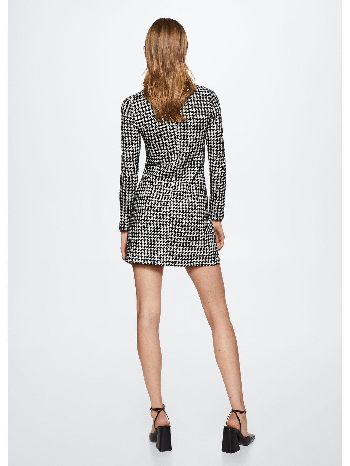 Mango Dog Tooth Bodycon Dress very.co.uk