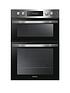  image of candy-fci9d405x-built-in-double-oven-with-easy-clean-enamel-black-glass-with-stainless-steel