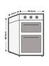  image of candy-fci9d405x-built-in-double-oven-with-easy-clean-enamel-black-glass-with-stainless-steel