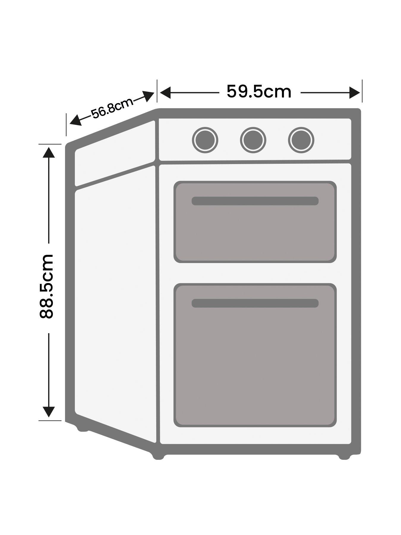 Image 2 of 2 of Candy FCI9D405X Built In Double Oven with Easy Clean Enamel - Black glass with stainless steel