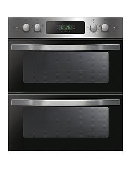 Product photograph of Candy Fci7d405x Built In Double Oven With Easy Clean Enamel - Black Glass With Stainless Steel - Oven With Installation from very.co.uk