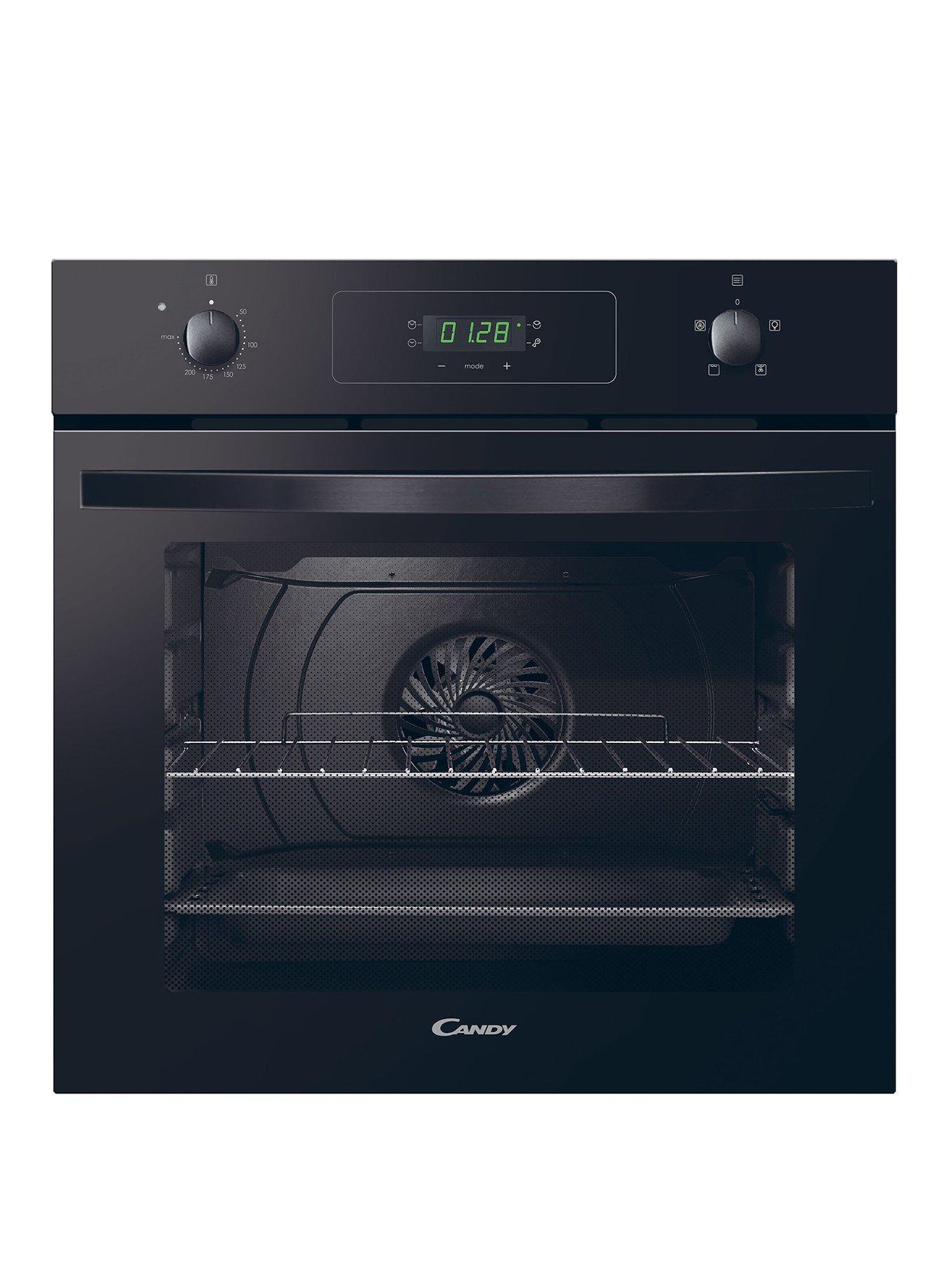Product photograph of Candy Fidcn405 Built In 65 Litre Fan Oven With Easy Clean Enamel - Black - Oven With Installation from very.co.uk