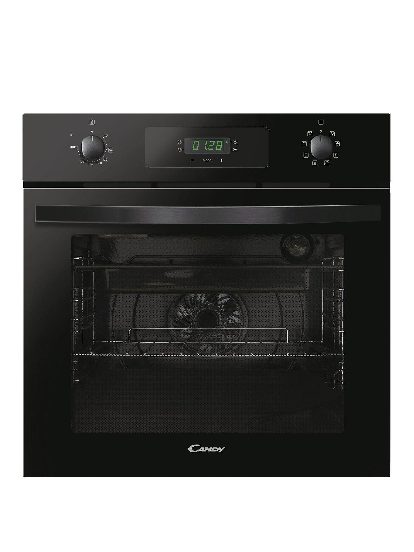 Product photograph of Candy Fidcn615 1 Built In 70 Litre Multi-function With Aquactiva System - Black - Oven Only from very.co.uk