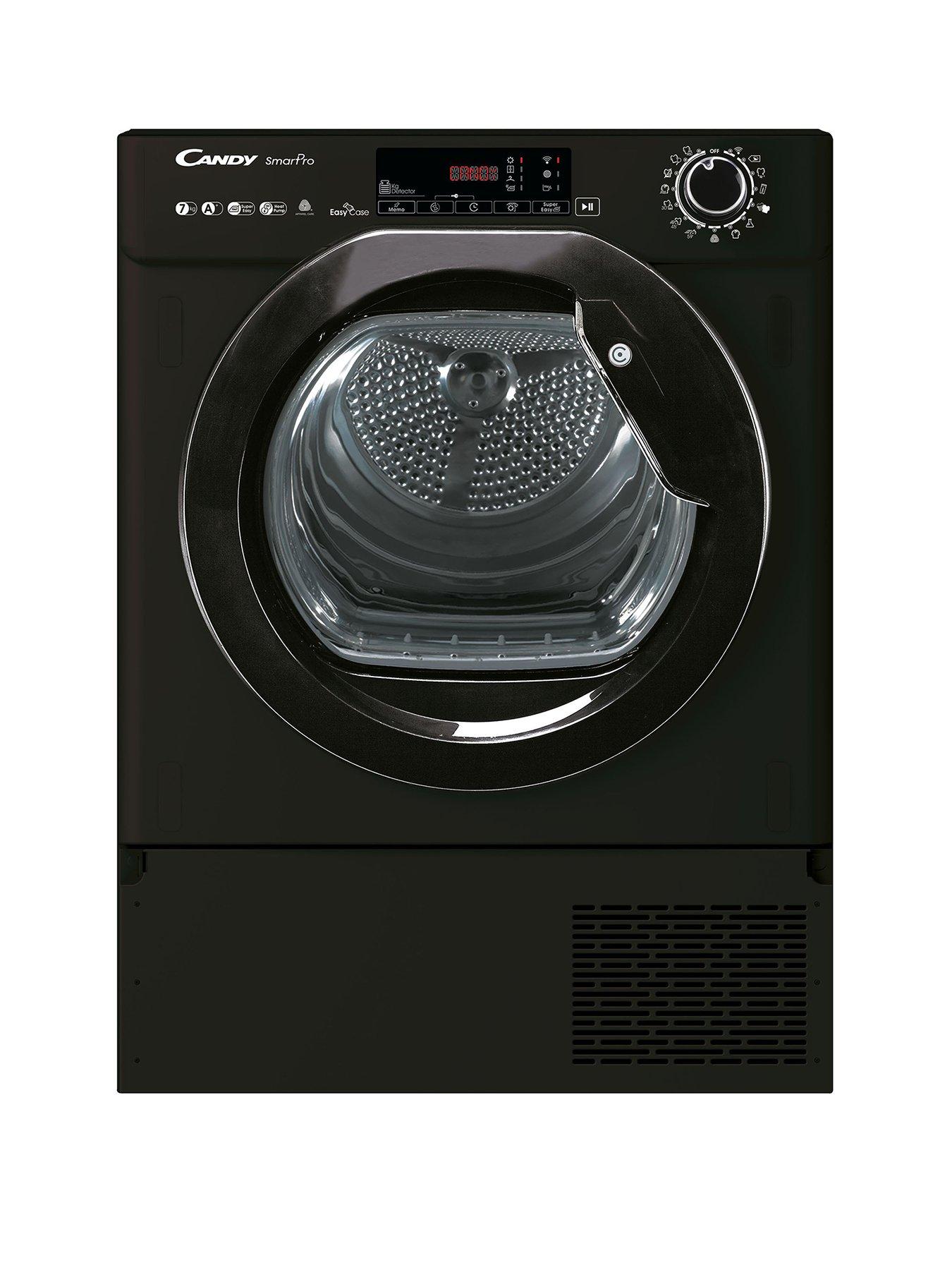 Product photograph of Candy Bctdh7a1tceb 7kg Load A Rated Heat Pump Integrated Tumble Dryer With Wifi Connectivity - Black - Dryer Only from very.co.uk