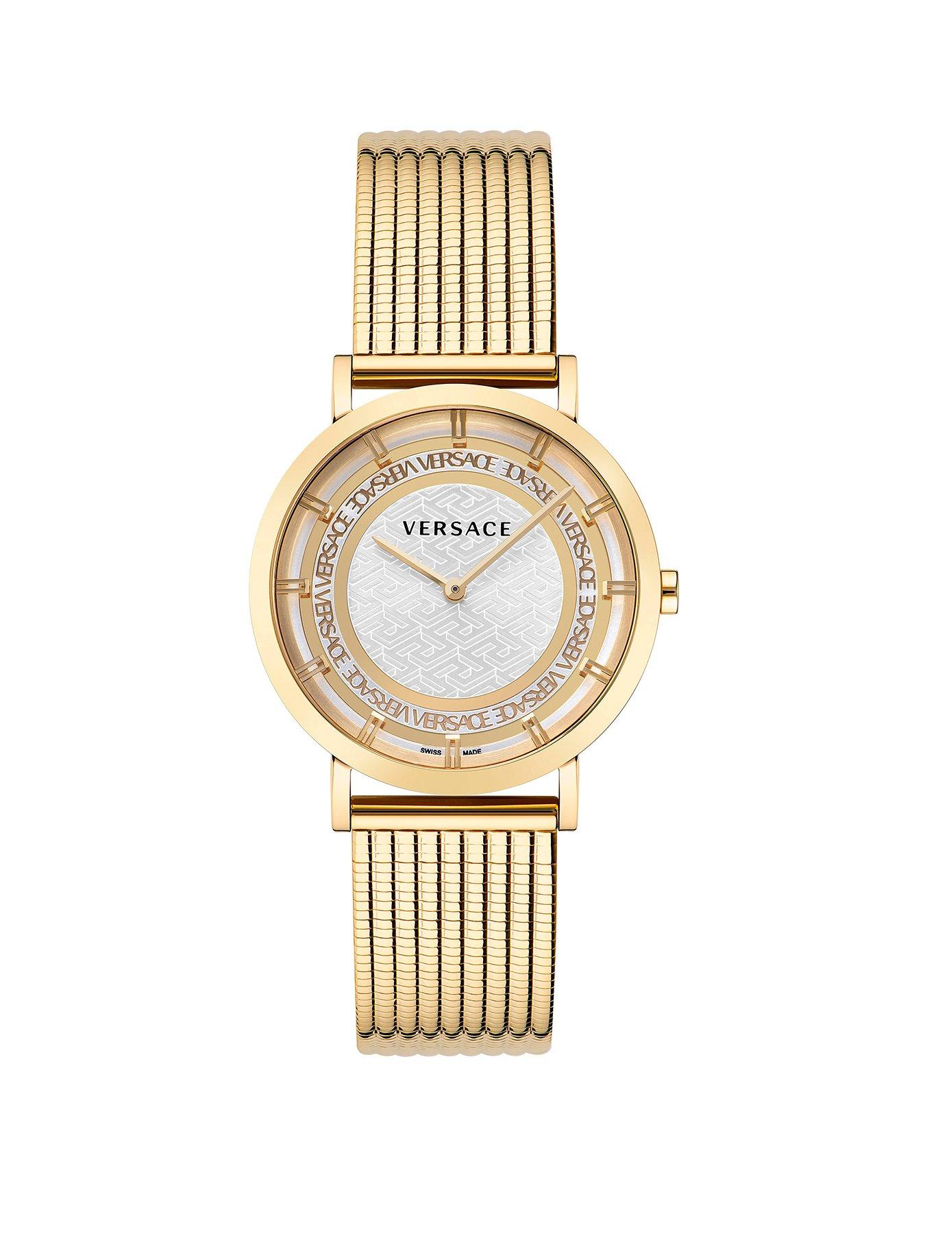 Product photograph of Versace New Generation Ladies Watch Stainless Steel from very.co.uk