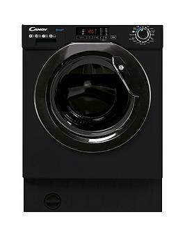 Product photograph of Candy Cbd 495d1wbbe-80 Integrated Washer Dryer 9kg Wash 5kg Dry 1400 Spin - Black - Washer Dryer Only from very.co.uk