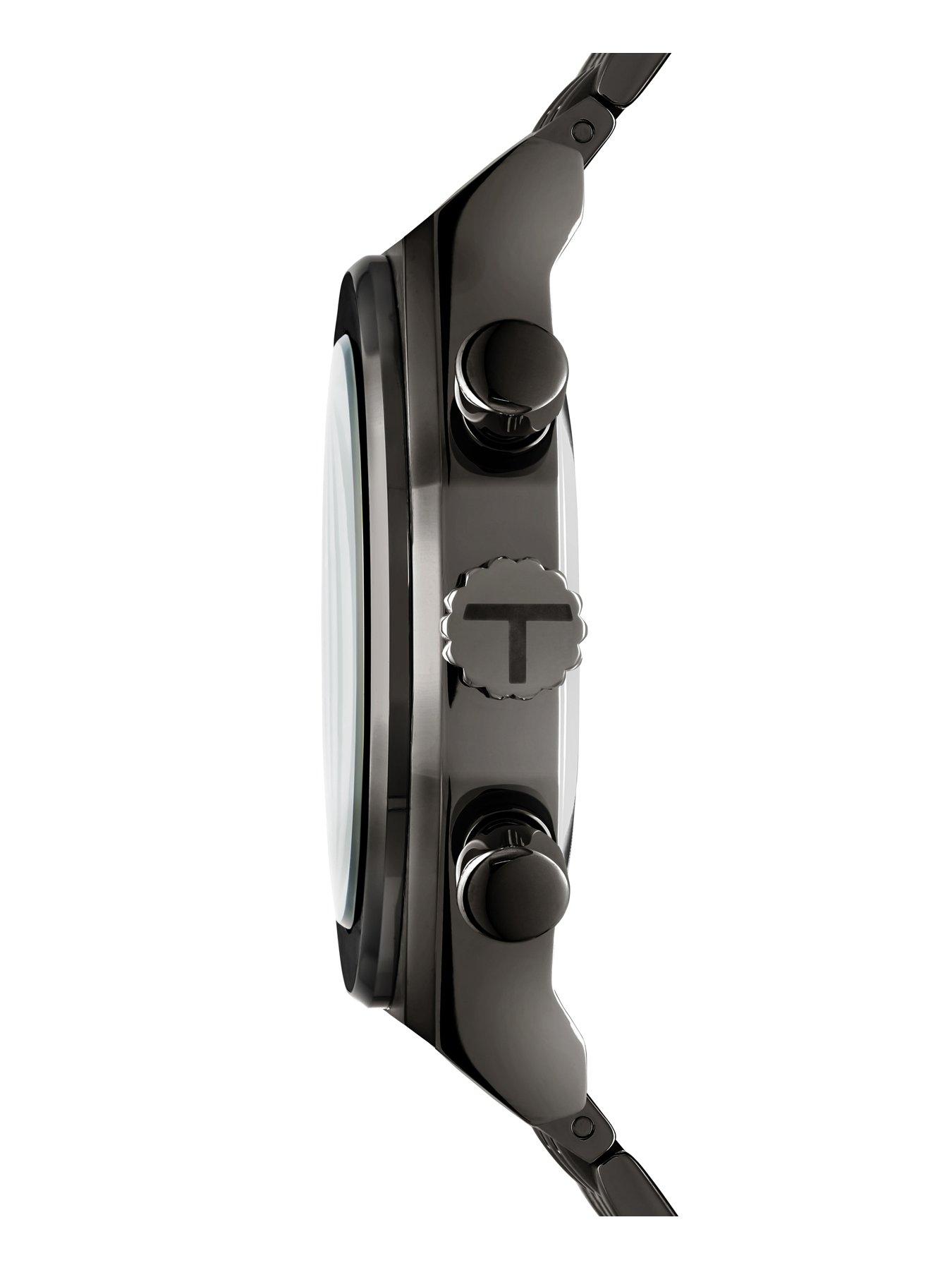  image of ted-baker-filey-stainless-steel-ip-black-case-black-dial-stainless-steel-ip-black-bracelet
